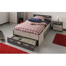 Parisot Kinderbett Fabric 3 90 x 200 cm Esche grau