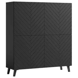 Highboard Phuket ca. 120x132 cm Schwarz