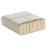 Prolana Nuba Naturlatex Wende Topper mit Baumwolle / Schurwolle Bezug Natur 140 x 200 cm