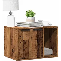vidaXL Katzenklo Altholz-Optik 60x40x40 cm Braun