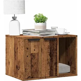 vidaXL Katzenklo Altholz-Optik 60x40x40 cm Braun