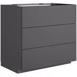 neoro n50 Unterschrank B: 80 cm mit 3 Auszügen, BN0452GR,