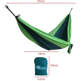 Mobili Rebecca Rebecca Hängematte, Grün, Tragfähigkeit Garten Outdoor Nylon 275x136