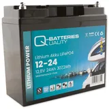 Q-Batteries Lithium Akku 12-24 12,8V 24Ah 307,2Wh LiFePO4 Batterie