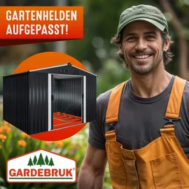 Gardebruk GARDEBRUK® XXL Metall Gerätehaus 5m2 mit Fundament 260x205x180cm