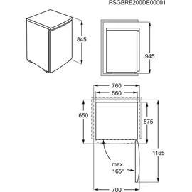 AEG RTS814DXAW Kühlschrank (134 l, 845 mm hoch, Weiß)
