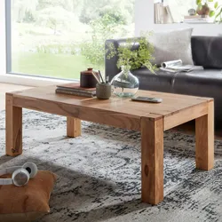 KADIMA DESIGN Couchtisch MUMBAI Massiv-Holz Akazie 110 cm breit Wohnzimmer-Tisch Design Natur-Produkt Landhaus-Stil
