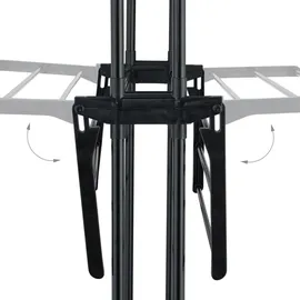 Relaxdays Wäscheständer Turm 1,79 m schwarz