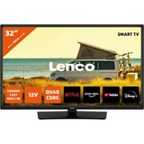 Lenco LED-3263BK - Android-Smart-TV mit 12-V-Kfz-Adapter, Schwarz