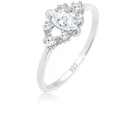 Elli Verlobungsring Verlobungsring Zirkonia Weiß 925 Sterling Silber silberfarben 54 mm