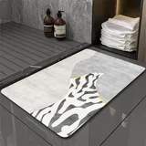 Badezimmerteppich, Badematte Rutschfest, 60x100cm Bad Teppich LäUfer, Duschmatte, Badteppich Badvorleger Rutschfest Waschbar, Antirutschmatte Dusche, Teppich Badezimmer, Bathroom Bath Mat, Grau