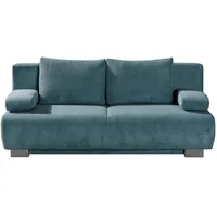 Novel Schlafsofa Rowan, Türkis, Metall, 2-Sitzer, Füllung: Schaumstoff, 196x89x94 cm, Stoffauswahl, Wohnzimmer, Sofas & Couches, Schlafsofas, Schlafsofas mit Bettkasten