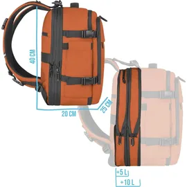 Normani Erweiterbarer Handgepäck-Rucksack 20 l Orange