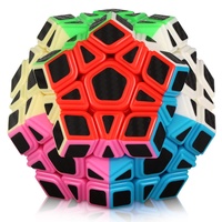 JOPHEK Zauberwürfel Megaminx, Megaminx Cube 3x3 Speed Cube Magischer Würfel Dodekaeder, Easy Twist and Gentle Play (Aufkleber aus Kohlefaser)