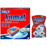 SOMAT Tabs 70 AW Classic Power, Geschirrspül Tabs mit Fettlösekraft für kraftvolle Reinigung, für strahlend sauberes Geschirr + Somat Duo Power Experten 3 AW Maschinenreiniger 57g