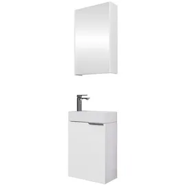 Planetmöbel Badmöbel-Set 40 cm weiß