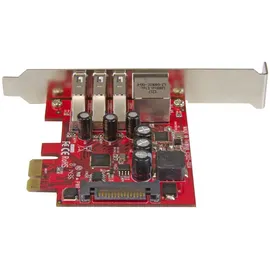 Startech StarTech.com 3 Port PCI Express USB 3.0 Karte mit Gigabit Ethernet - GbE