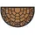 vidaXL Halbrund 45 x 75 cm Braun