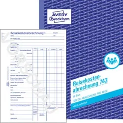 Reisekostenabrechnung A5 50BL ZWECKFORM 743 Tägl.Abrechn.