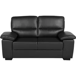 2-Sitzer Sofa Kunstleder schwarz VOGAR