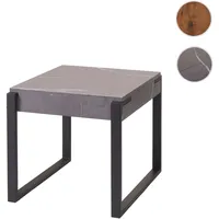 Mendler Beistelltisch HWC-L53, Kaffeetisch Nachttisch Loungetisch Couchtisch, Metall 51x50x54cm