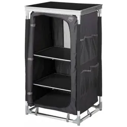 DEFA Campingschrank Vorratsschrank mit 3 Fächer 57 x 47 x 110 cm Grau