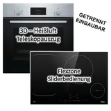 Bosch Einbau-Backofen Edelstahl Teleskopauszug + Flex-Induktionskochfeld 77cm