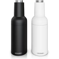 Arendo Salz- und Pfeffermühle elektrisch 2er Set Schwarz/Weiß befüllt