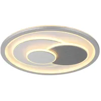 GLOBO LED Deckenleuchte 1 rund Chrom weiß matt