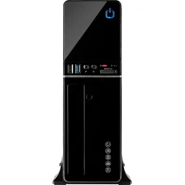 Inter-Tech IT-607 mini-ITX/μATX Gehäuse - Schwarz (ohne Netzteil)