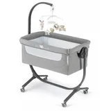 Cam il mondo del bambino CAM Baby Beistellbett Cullami | für 0-9 kg | Anthrazit | 8-fach höhenverstellbar - Grau