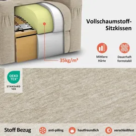 MCombo Fernsehsessel 7102 Stoff 0 x 0 x 0 cm Beige elektrisch mit Aufstehhilfe und Liegefunktion