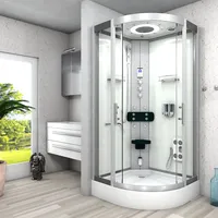 AcquaVapore Duschkabine Dusche D58-20T1-EC 100x100 cm Mit 2k Scheiben Versiegelung