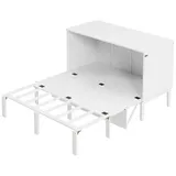 MC Star Bett Schrankbett 140x200 cm, Wandbett mit Lattenrost (Wandklappbett, vertikales Schrankbett mit Lattenrost, Jugendbett) weiß