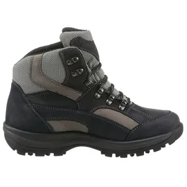 WALDLÄUFER Schnürboots WALDLÄUFER "HOLLY", Damen, Gr. 4,5 (37,5), schwarz (schwarz, beige), Nubukleder, Textil, kontrastfarbene Details, Schuhe Schnürboots, Outdoor, Trekking, Schnürschuh mit TEX-Membran, H-Weite