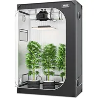 Mophorn - vevor Growbox 122 x 61 x 183 cm Gewächshaus aus 22 mm Stahl-Rahmen und 2000D Oxford-Gewebe Growtent 60 kg Tragfähigkeit Growschrank