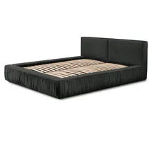 Fun Möbel Polsterbett Doppelbett LEXIE 140x200cm Komplettset in Stoff Riviera Anthrazit