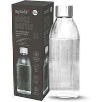Wassersprudler-Flasche 1 L Transparent/silber