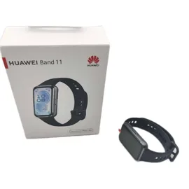 Huawei Band 11 Schwarz 28,2 mm Aluminiumgehäuse Fluorelastomerarmband Schwarz