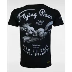 Yakuza Premium T-Shirt Flying Pizza Black L