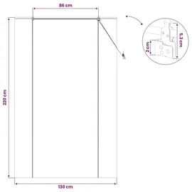 vidaXL Bambusrollo 130 x 220 cm Braun