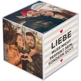 Herz & Heim® Personalisierter Fotowürfel mit Ihren eigenen Fotos Echte Liebe