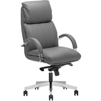 NOWY STYL Chefsessel Nadir Steel Kunstleder grau, Gestell alu
