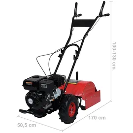 vidaXL Benzin-Gartenfräse 6,5 PS 196 cm3