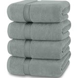 Utopia Towels - 4er-Pack Badetücher Set Premium 100% ringgesponnene Baumwolle 69 x 137 cm Handtücher, sehr saugfähig, weiches Gefühl Duschtücher (Kühles Grau)