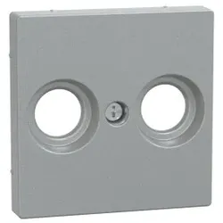 Merten MEG4122-0460 Zentralplatte für Antennensteckdosen, aluminium, System M MEG41220460