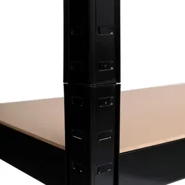 SCHULTE Regalwelt Schwerlastregal 4 MDF-Böden, 180x90x40 cm (HxBxT), 175 Kg Traglast pro Boden, schwarz