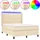 vidaXL Boxspringbett 140 x 200 cm Creme