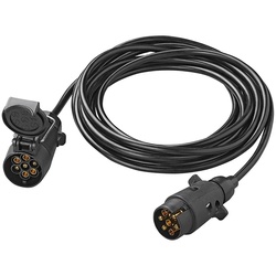 ProPlus 343525 Verlängerungskabel Anhänger 5 Meter Stecker & Steckdose 7 polig