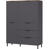 Germania California Highboard Holzwerkstoff Grau/Braun